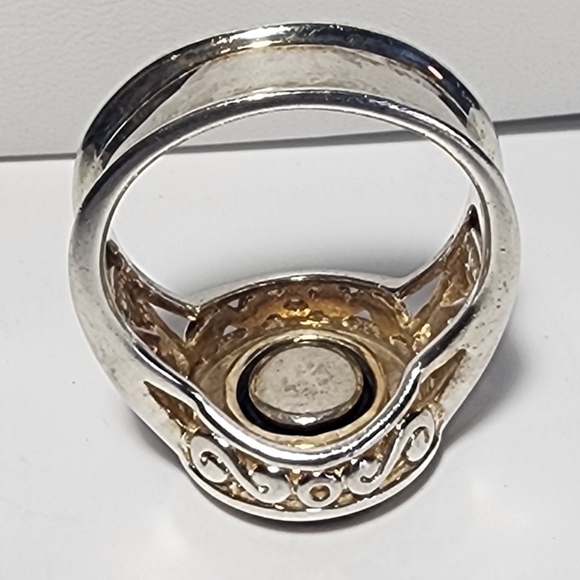 Sterling silver ring with mother of pearl inlay. - Picture 5 of 5